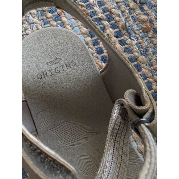 Wedge Sport Sandals Genny Beige 7.5 Beachy Coastal Resortwear Cruise Swim - Picture 5 of 11